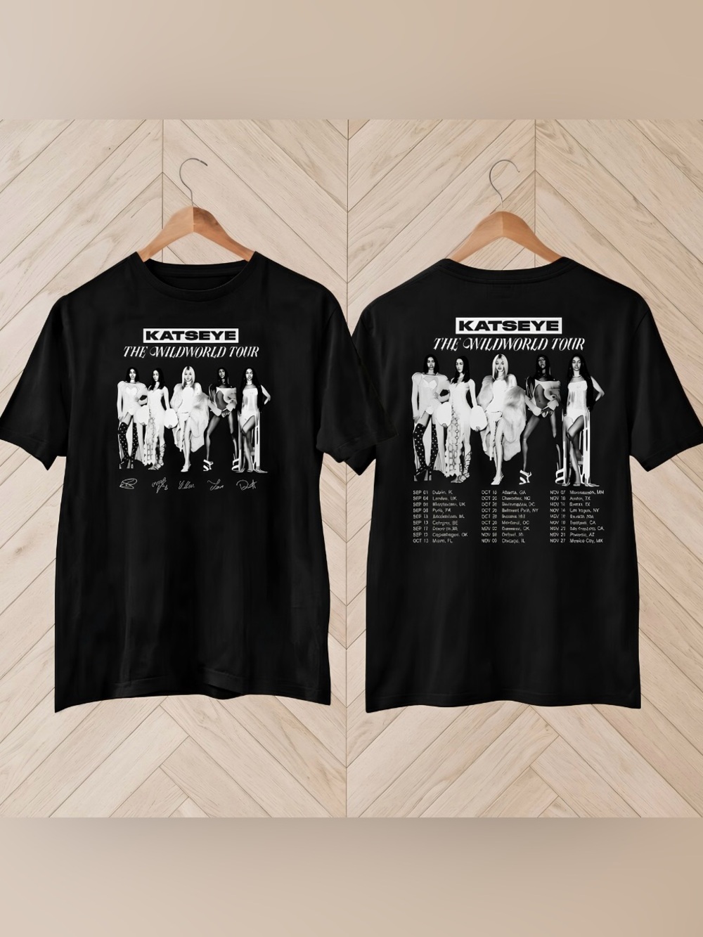Katseye Tour Graphic & Members Print  2000s Pop Vibe Graphic Tee
